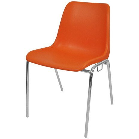 Стул пластиковый на металлокаркасе Vicenza-4k Arancio orange Ral 2009 Оранжевый