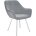 Стул DikLine 252 М поворотный, B22 GREY, ножки белые 