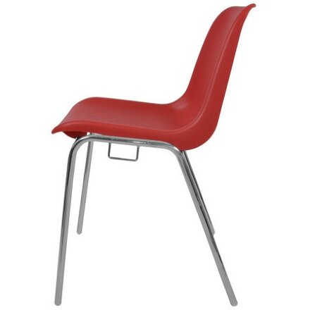 Стул пластиковый на металлокаркасе Vicenza-4k Rosso red Ral 3002 Красный