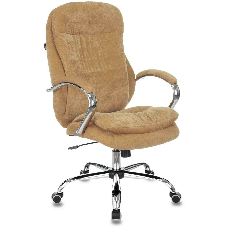 Компьютерное кресло Бюрократ руководителя Бюрократ T-9950SL Fabric горчичный Velvet 73 крестовина металл хром мягкая обивка и Компьютерное кресло Бюрократ руководителя Бюрократ T-9950SL Fabric горчичный Velvet 73 крестовина металл хром мягкая обивка и