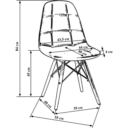 Стул LMZL-PP301 черный Бук