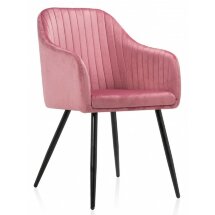 Стул на металлокаркасе Slam dark pink