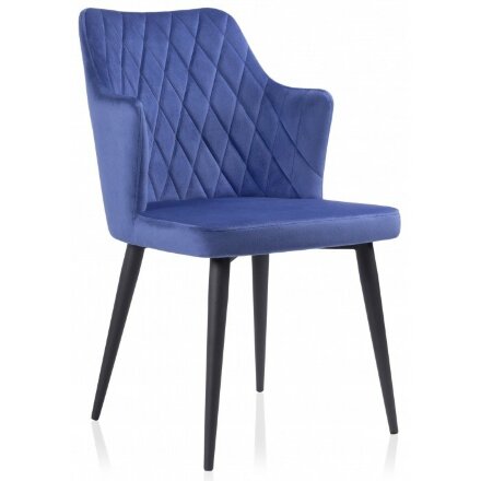 Стул на металлокаркасе Velen dark blue 