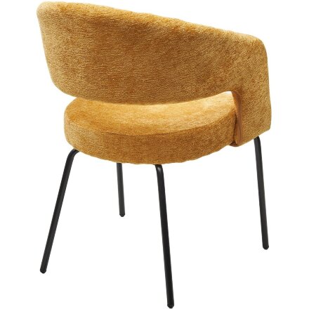 Стул SNUG 3018-08 горчичный, шенилл / черный каркас, ®DISAUR 